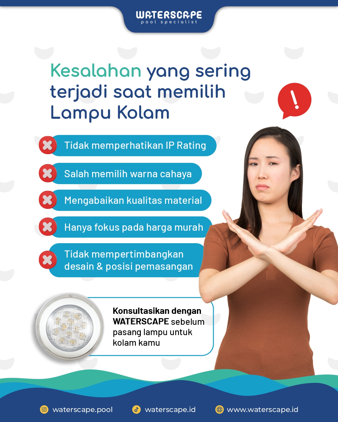 lampu kolam LED terbaik