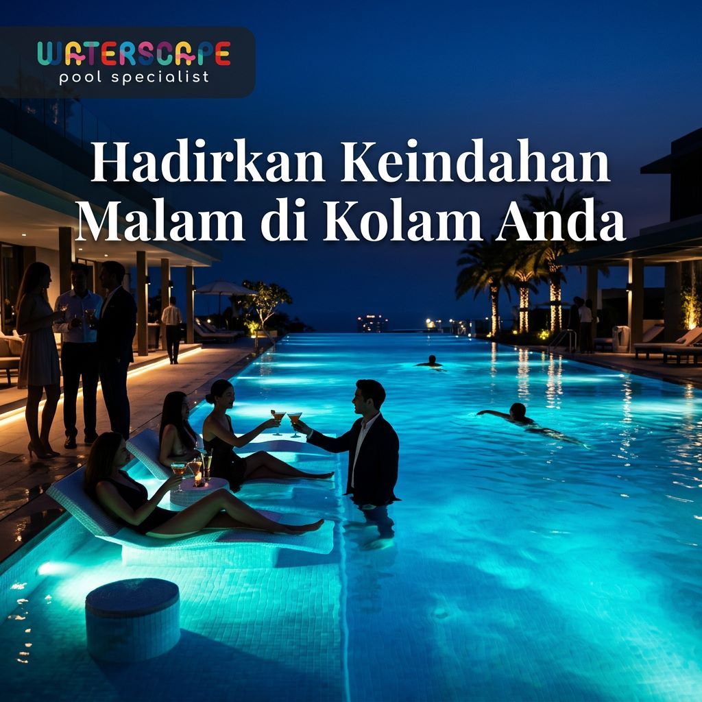 lampu kolam renang cahaya putih
