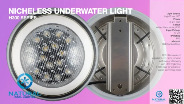 lampu kolam renang LED H300 spec